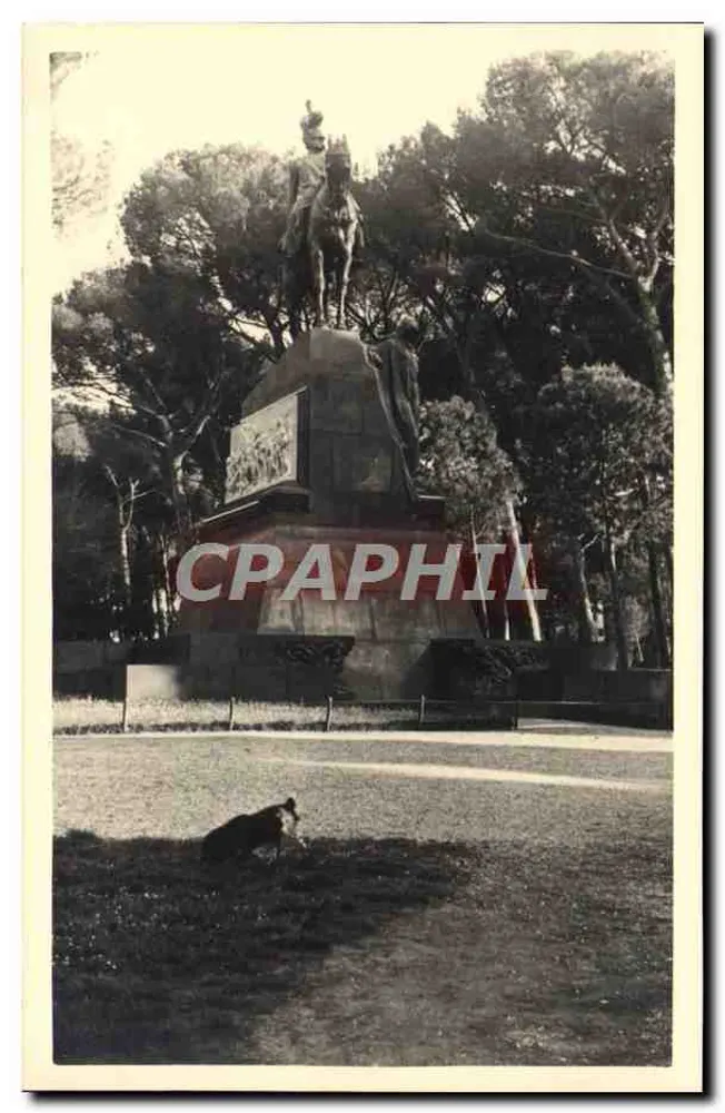 Monumento equestre em Roma — estátua sobre pedestal com bas-relief — editor desconhecido, n° de série 3598 - Frente