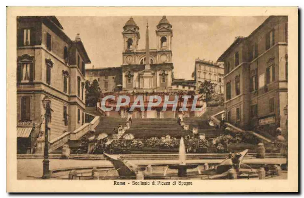 Roma - Escadaria da Piazza di Spagna — editor E.G.D.V. - Frente