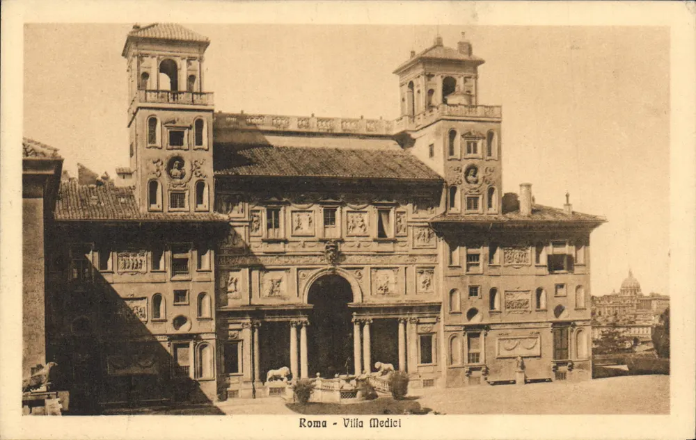 Roma - Villa Medici — vista arquitetônica — Edição reservada E.G.D.V. - Frente