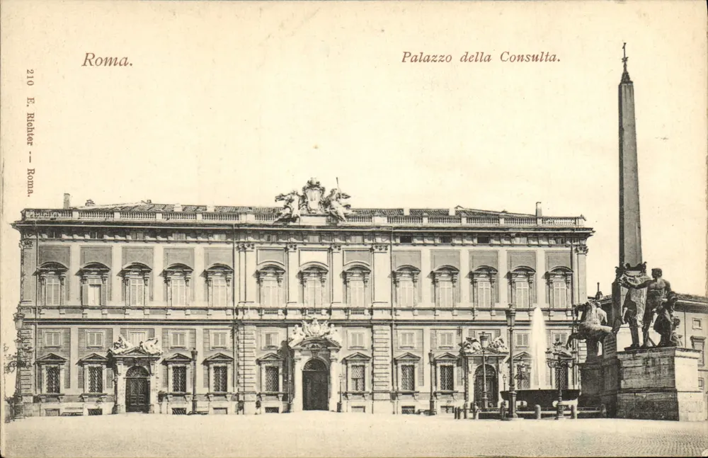 Roma. Palazzo della Consulta — E. Richter — n° 210 - Frente