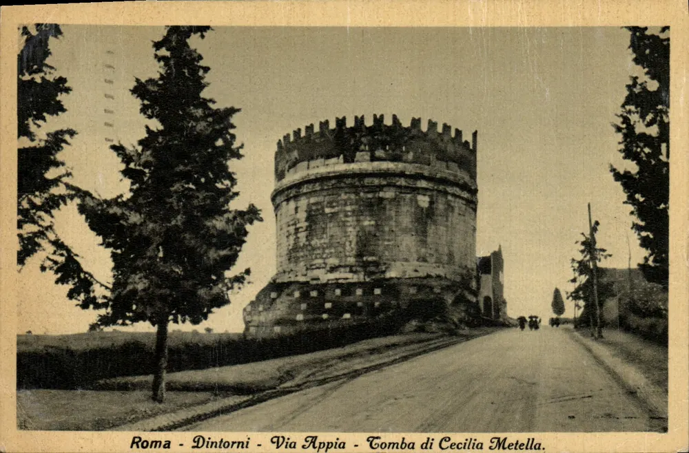 Rom - Umgebung - Via Appia - Grab der Cecilia Metella - Vorderseite