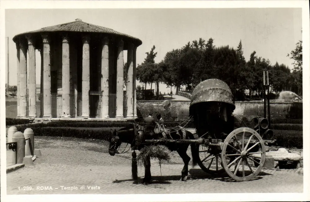 Roma - Templo de Vesta — editor Drunnter & C. Como, n° de série 1-289 - Frente