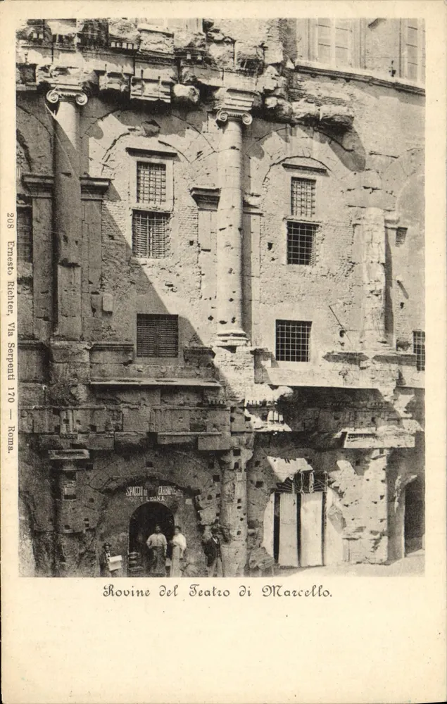 Ruinen des Theaters von Marcello — Rom — Ernesto Richter, Via Sepand 170 - Vorderseite