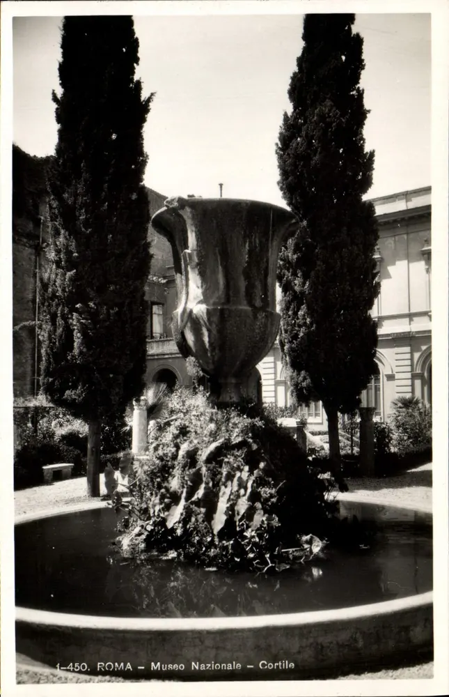 Fontaine do Cortile do Museo Nazionale em Roma — editor 'Fotodizioni Brinzer' n°1-450 - Frente