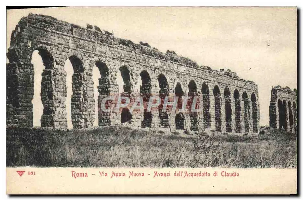 Rom - Via Appia Nuova - Ruinen des Aquädukts von Claudius — unbekannter Verleger, Nr. 861 - Vorderseite