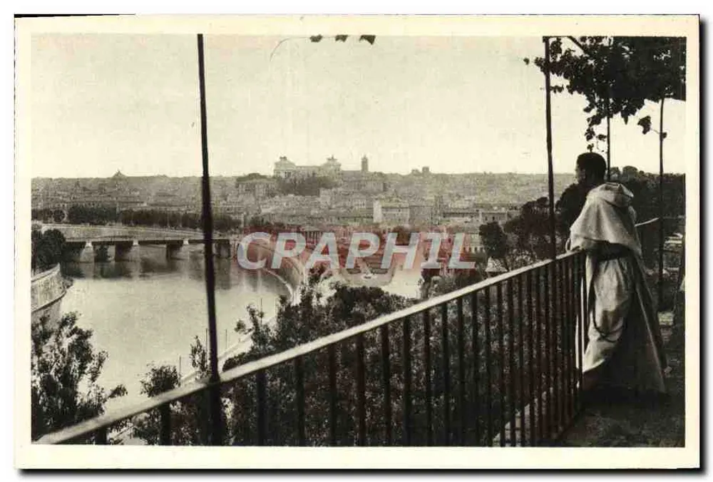 Panorama von Rom von der Basilika Saint Sabina — Verlag Riv.Marec. Genova - Vorderseite