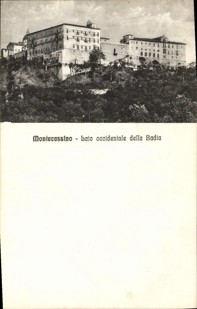 Montecassino — bâti occidental de la Badia — SFD 870 - Frente