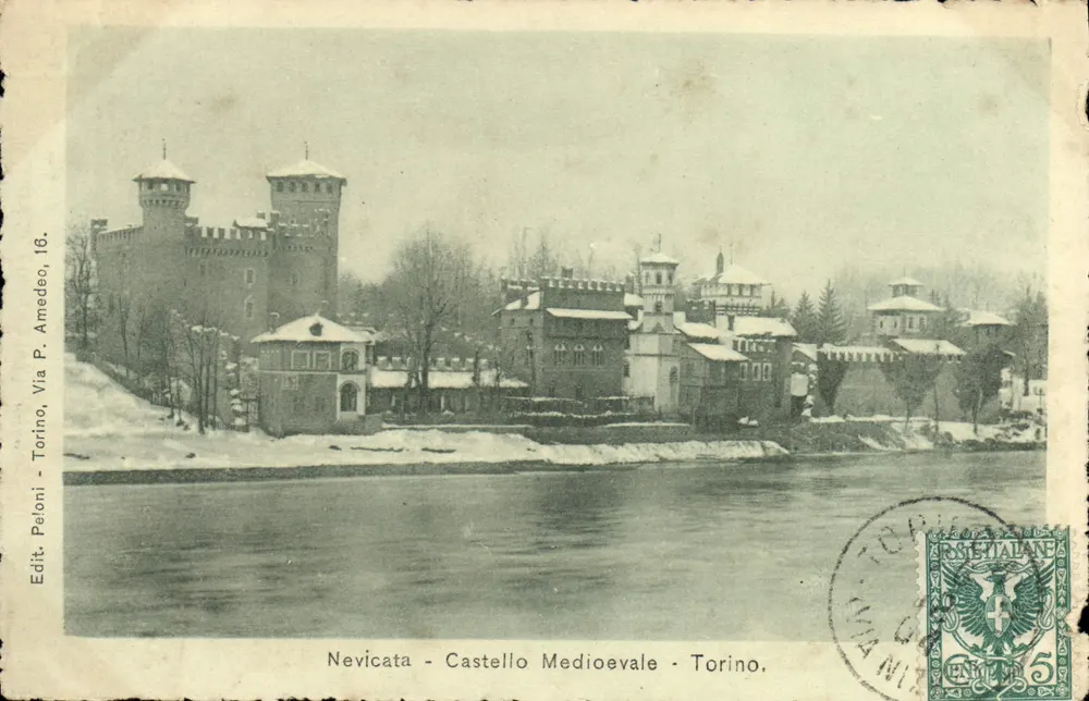 Sneeuwval - Middeleeuws kasteel - Torino - Edit. Peloni, Via P. Amedeo, 16. - Voorkant
