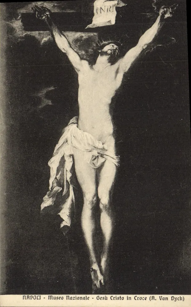 Neapel - Nationalmuseum - Jesus Christus am Kreuz (A. Van Dyck) - Vorderseite