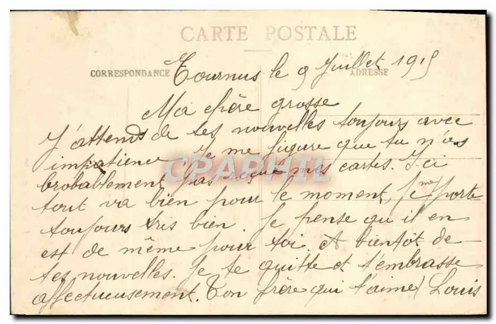 Tournus - Dziedziniec Szpitala św. Jana - G. J. M. n°28 - Rewers