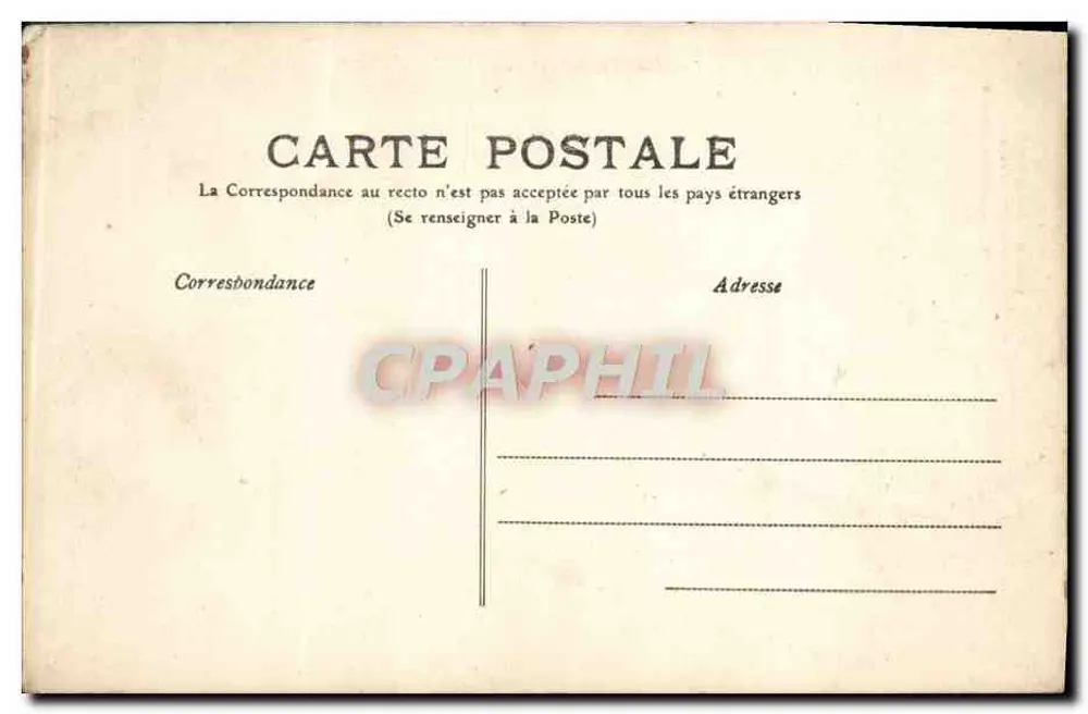 Les Ormes nahe Aillant-Tholon — Alte Kaminwand im Schloss Bontin — Unbekannter Verlag, Nr. 1 - Rückseite