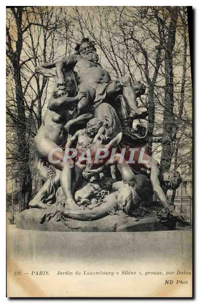 Paris — Jardin du Luxembourg « Silène », Gruppe von Dalou — ND Phot - Vorderseite