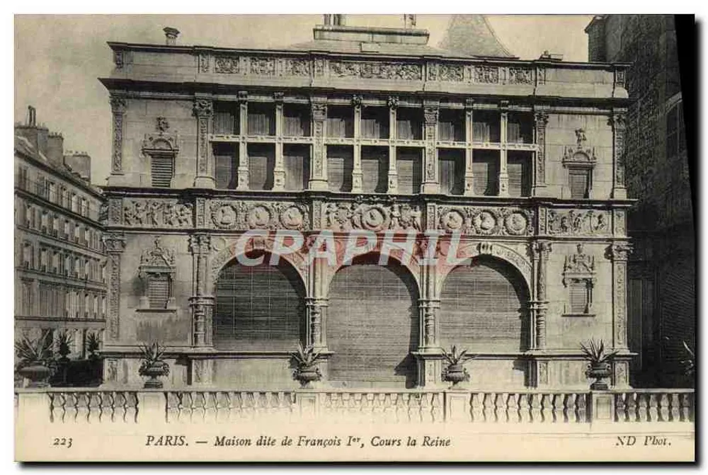 PARIS — Haus genannt Maison de François Ier, Cours la Reine — ND Pbot. - Vorderseite