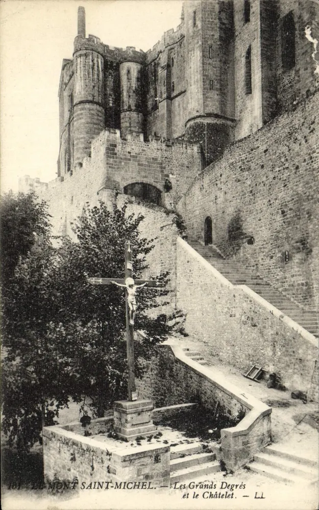 Mont Saint-Michel — Die Großen Stufen und das Châtelet — LL - Vorderseite