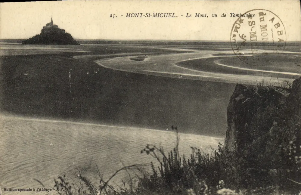 Mont-Saint-Michel — Blick auf den Berg von Tombelaine — Sonderausgabe in der Abtei - J.P. - Vorderseite