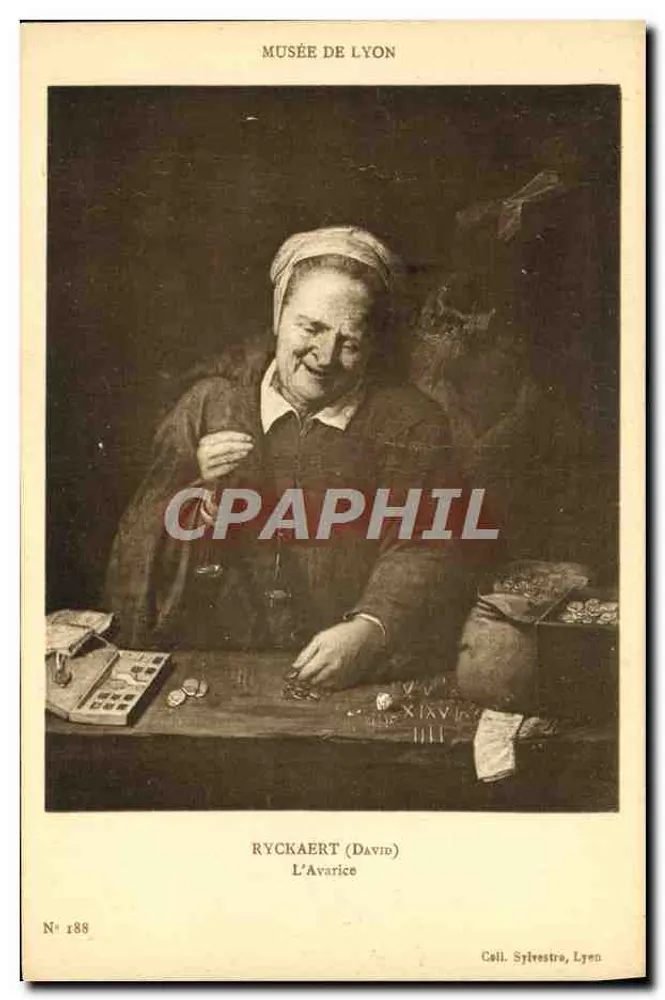 A Avaricia — Museu de Lyon — Cell. Sylvestro, Lyon, N° 188 - Frente