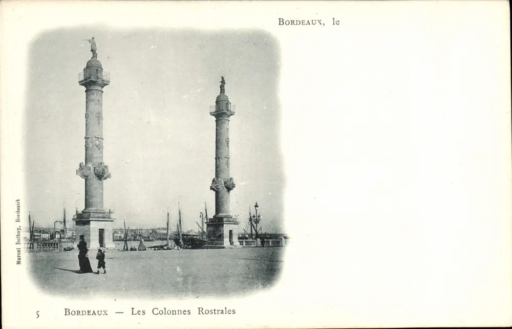Bordeaux — Les Colonnes Rostrales — Marcel Belloy, Bordeleaux, n°5 - Frente