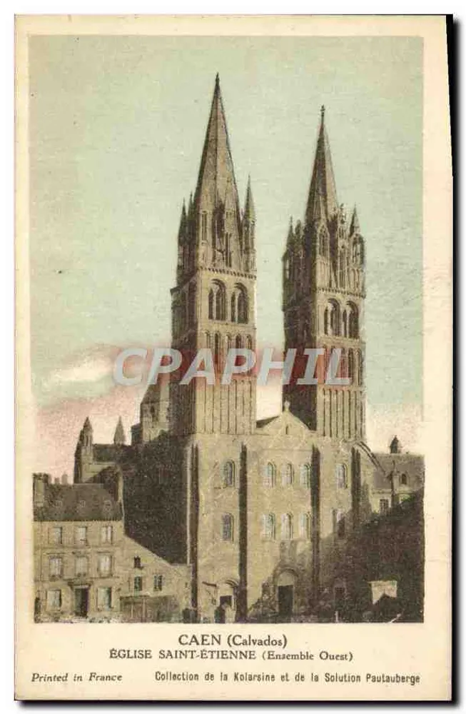 CAEN (Calvados) — Igreja de São Etienne (Conjunto Oeste) — Coleção da Kolarsine e da Solução Paultauberge - Frente