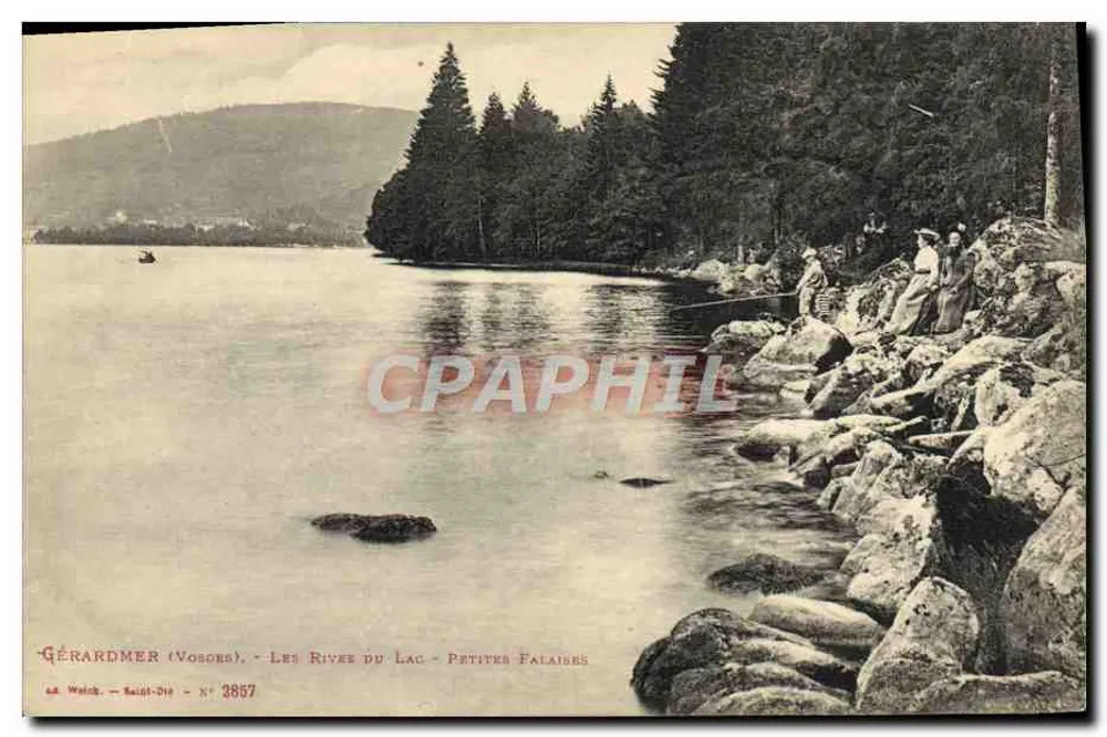 Gérardmer (Vosges) — Die Ufer des Sees — Kleine Klippen — A. Welch, Saint-Dié, Nr. 2857 - Vorderseite
