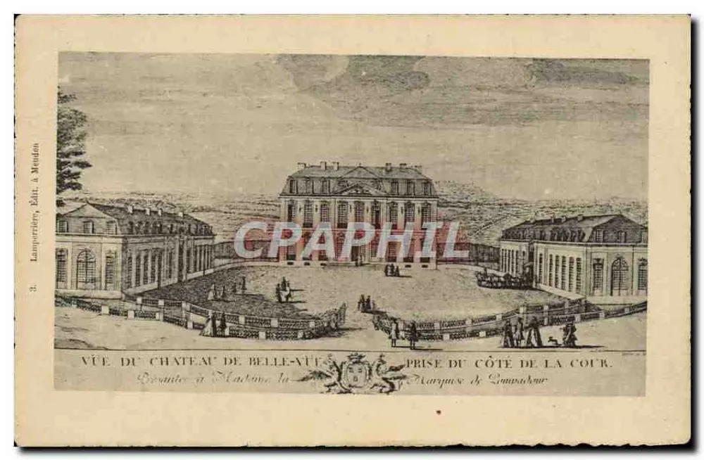 Schloss Belle-Vue — Ansicht vom Hofseite — Verlag: Lampertière, in Mende - Vorderseite