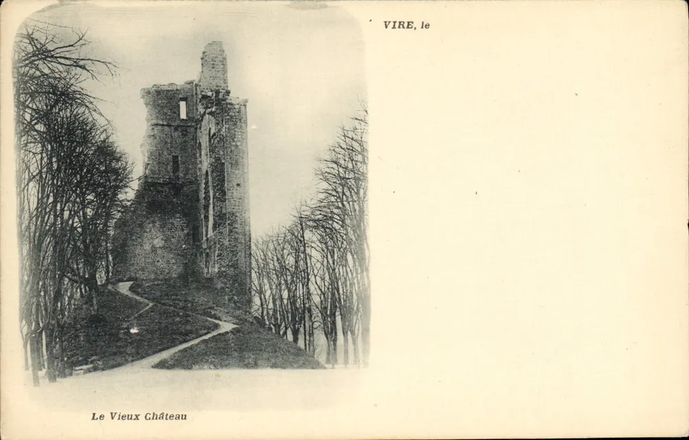Vire, o Velho Castelo — ruínas de um castelo medieval — editor não visível - Frente