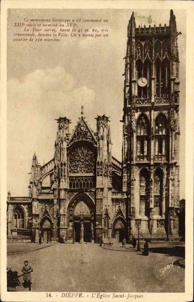 Dieppe - A Igreja de São Jacinto — editor Gaby, n°14 - Frente