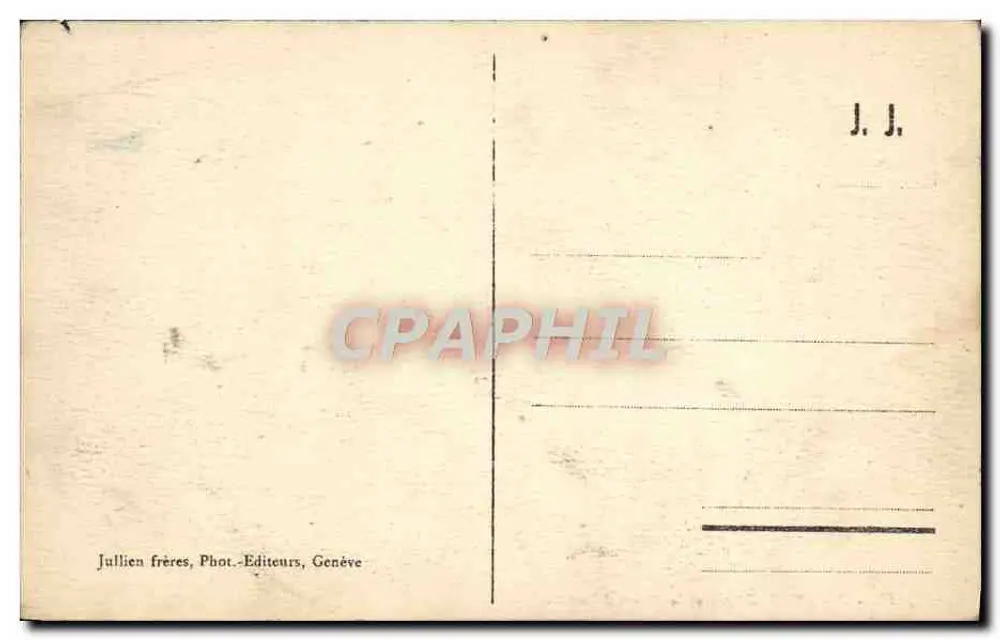 Argentières e o Mont-Blanc — vista panorâmica — J.J. n° 10553 - Verso