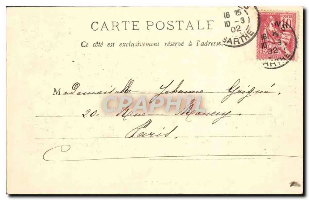Landschaft der Arthe-Tal — Château-Landon — Verleger nicht sichtbar - Rückseite