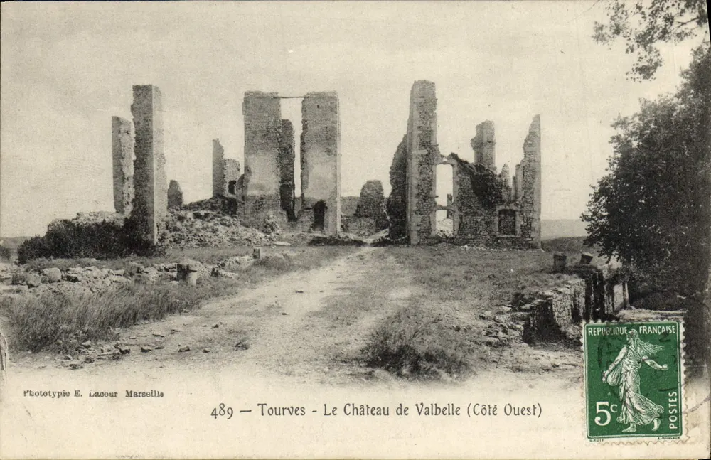 Tourves - Het kasteel van Valbelle (Westzijde) — Fototypie E. Lacour Marseille, nr. 489 - Voorkant
