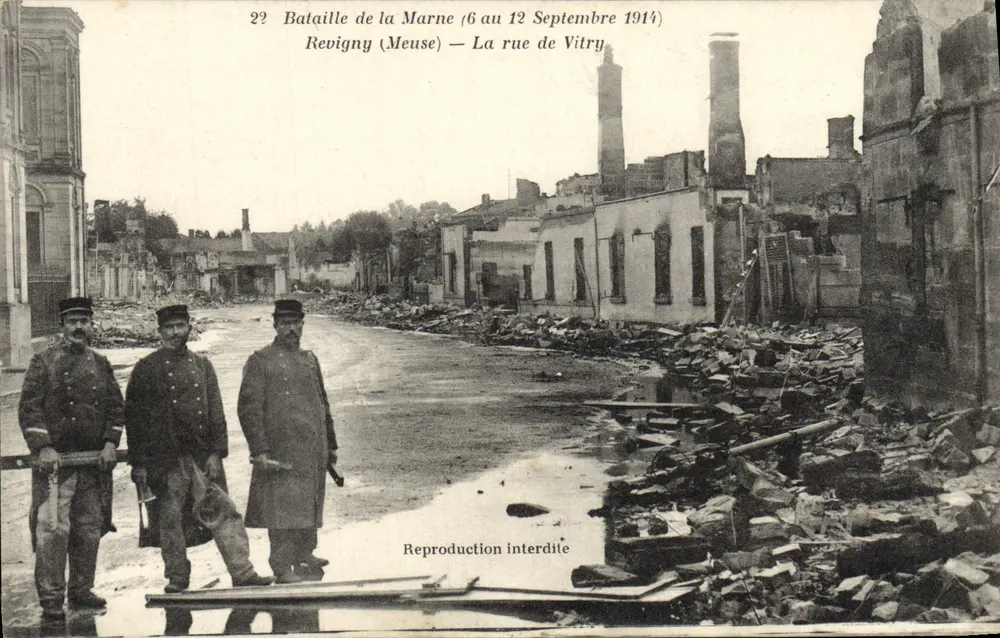 Revigny (Meuse) — Die Straße von Vitry — Schlacht an der Marne (6. bis 12. September 1914) - Vorderseite