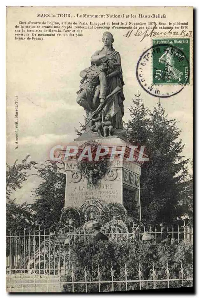 MARS-la-TOUR - Das Nationale Denkmal und die Hochreliefs — A. Arnould, Verlag, Mars-la-Tour - Vorderseite