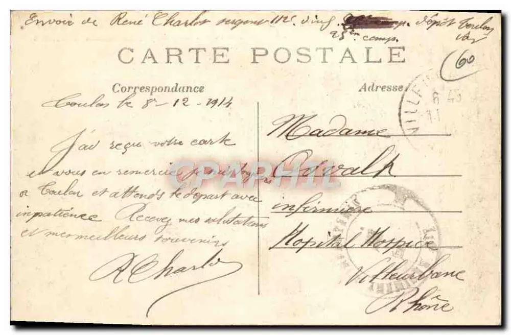 Senlis — Bahnhof nach Brand 1914 — Éditions de la Gare - Rückseite