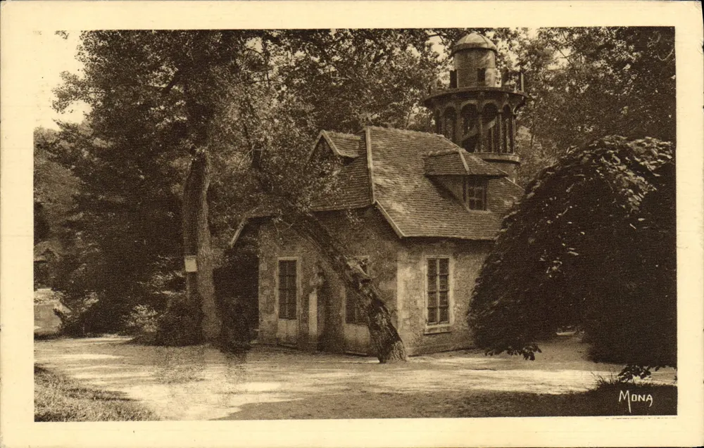 Die Kleinen Gemälde von Versailles — Hameau von Marie-Antoinette und Turm von Malborough — Verlag Mona - Vorderseite