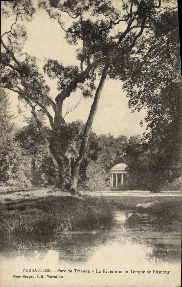Versailles - Park von Trianon - Der Fluss und der Tempel der Liebe — Frau Moreau, Verlegerin, Versailles - Vorderseite