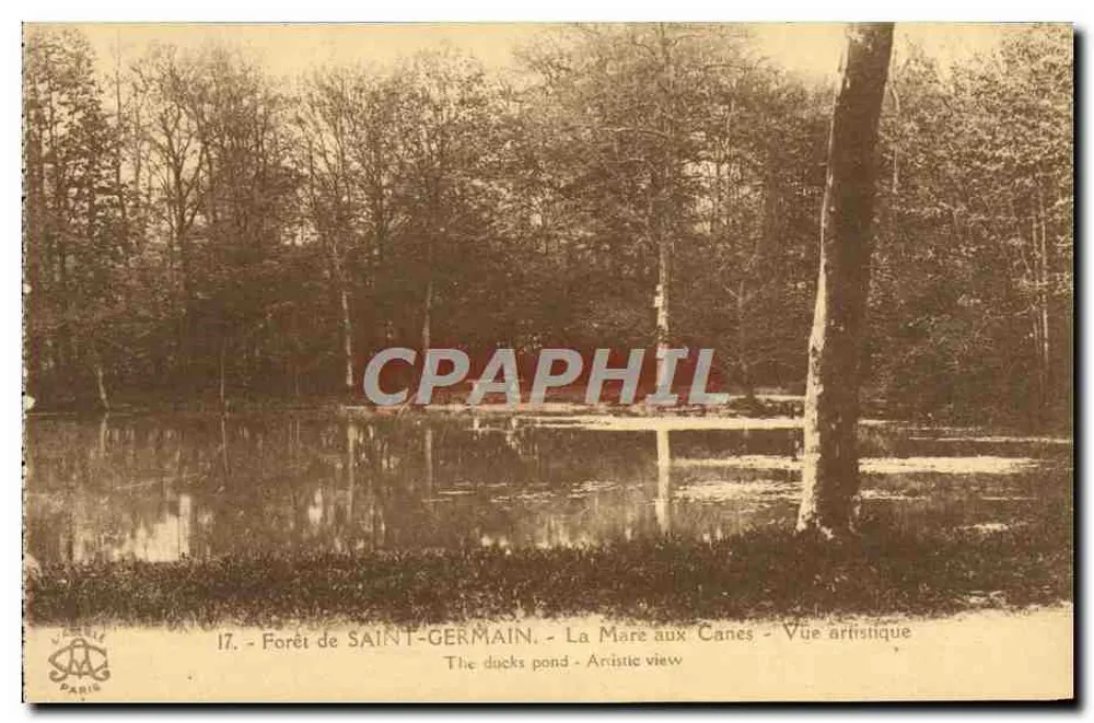 Wald von SAINT-GERMAIN — La Mare aux Canes — Künstlerische Ansicht — Verlag 'L'Artiste' Paris - Vorderseite