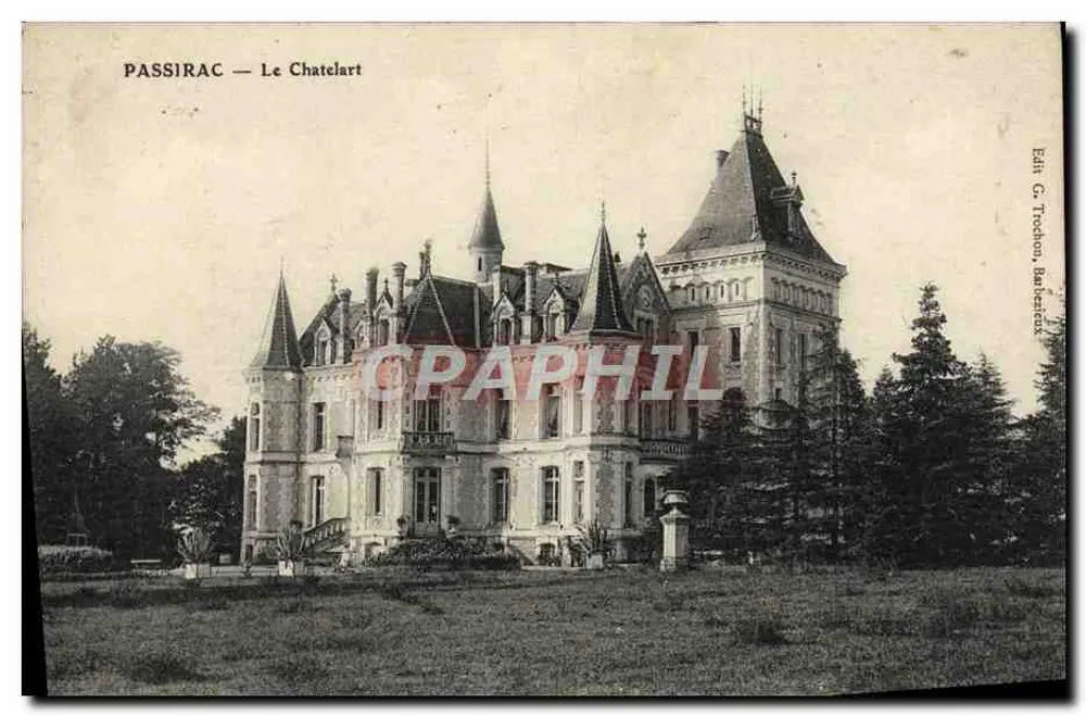 Passirac — O Châteauart — Ed. G. Trochon, Barbereix - Frente