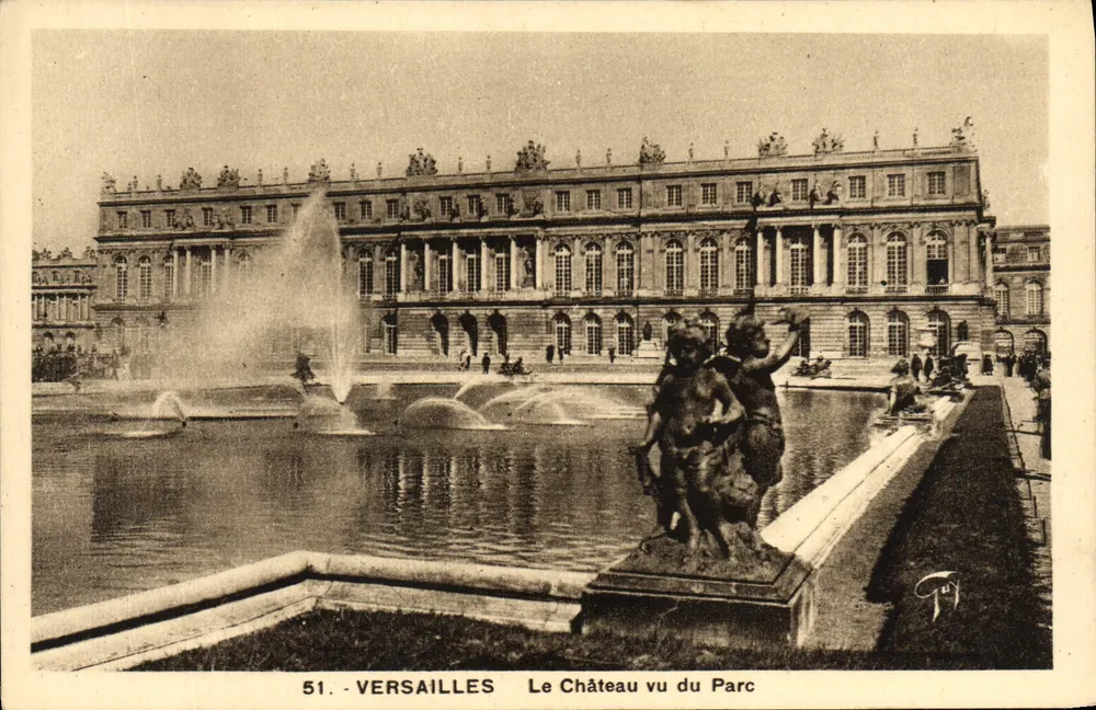Versailles — O Castelo visto do Parque — Lecointe, Paris - Frente