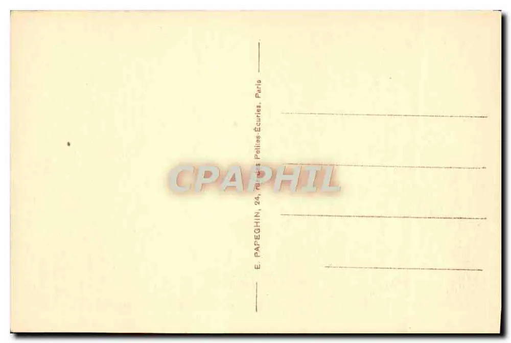 Napoleons Zimmer — Palais du Grand Trianon — Verlag E. Papeghin, Paris - Rückseite