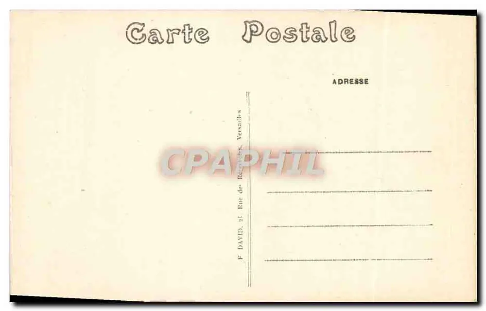 Versailles — Statua Louisa XIV — Wydawca F. David, nr 126 - Rewers
