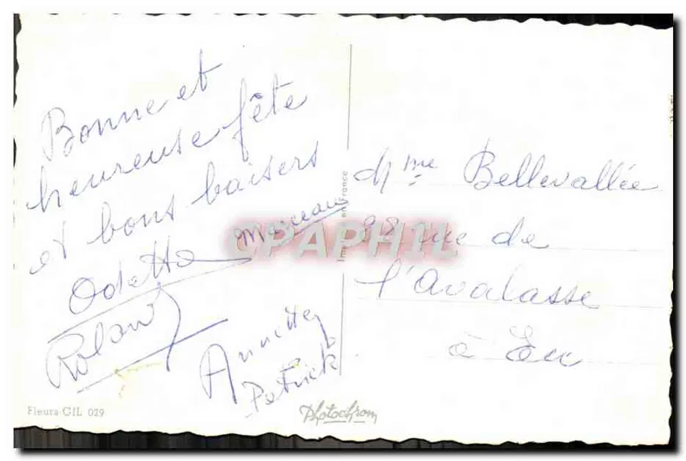 Buquê de pêssegos rosa — editor Fleura-GIL n°029 - Verso