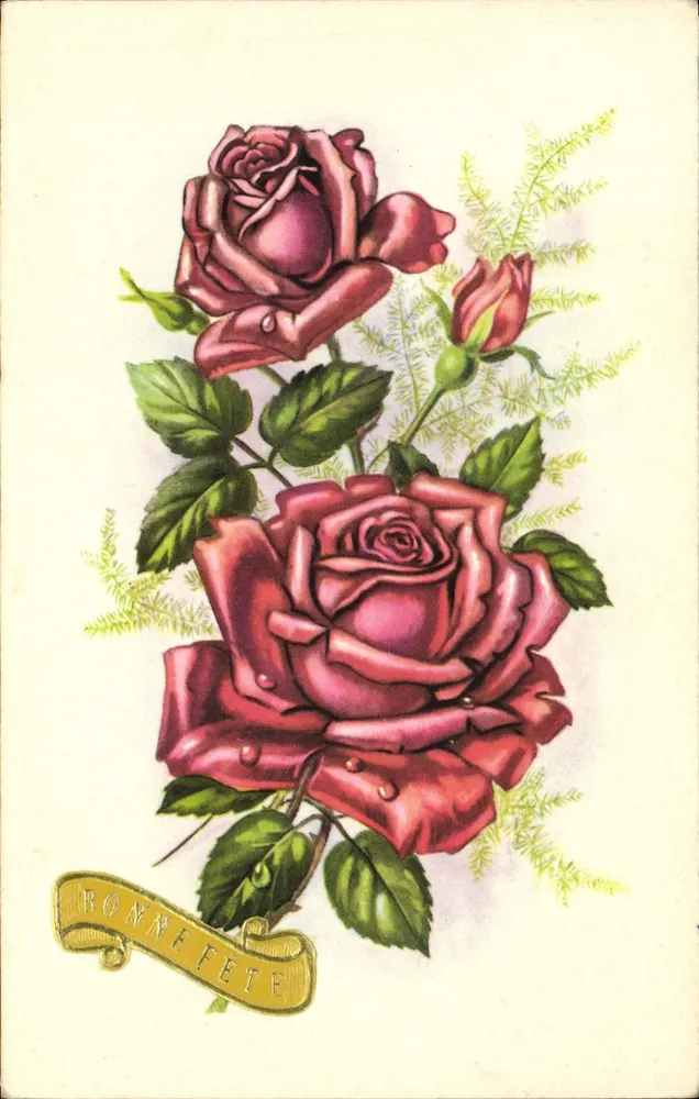 Dwie róże — ilustracja — GP La Rose, n° 28122 - Awers
