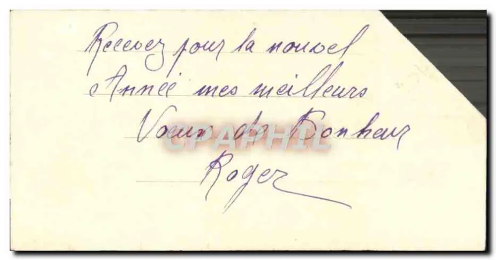 Gute Jahreszeit — Glückwünsche — Roger - Rückseite