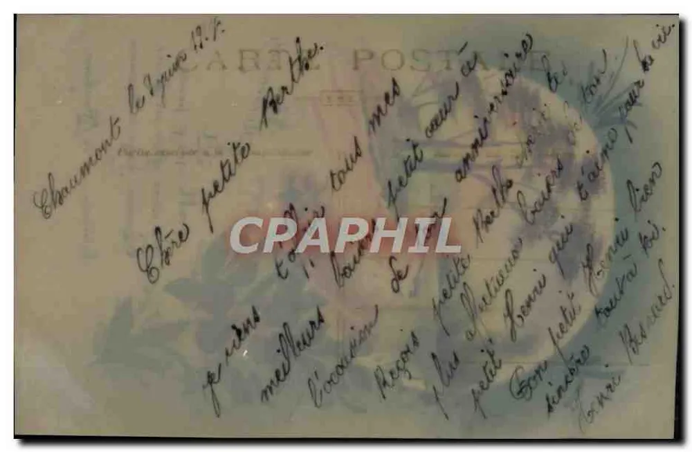 Paisagem com violetas — Boa Data Comemorativa — Carta postal - Verso