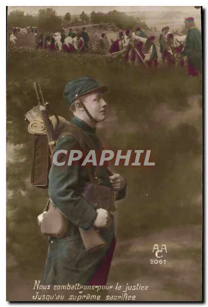 Soldat in Uniform — Landschaftsszene — Artig-Ausgabe, n° 2061 - Vorderseite