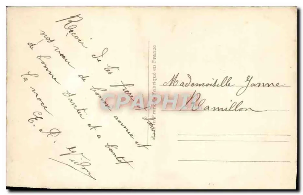 Arranjo de violetas e mimosa — Boa Ano — editor P. & D. 508 - Verso