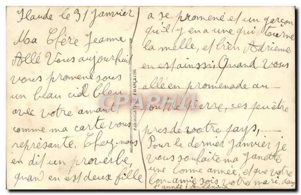 Amants enlacés — scène de couple romantique — éditeur Paris 794 - Rückseite
