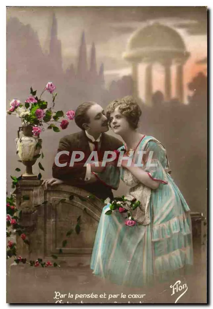 Liebe — romantische Paarszene — Flor, Paris - Vorderseite