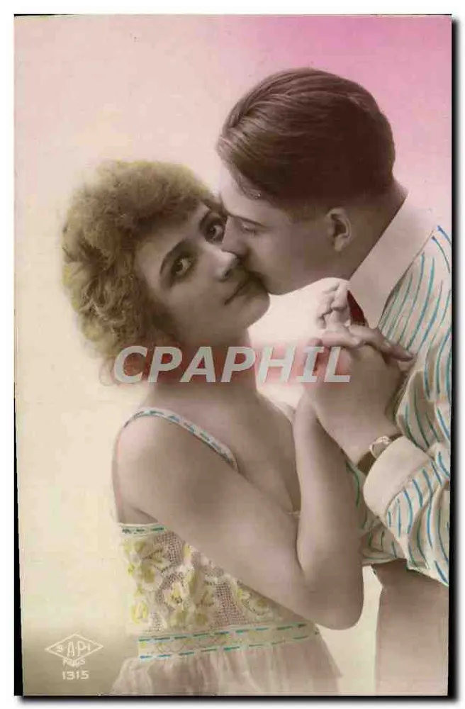 Couple en étreinte — scène amoureuse — éditeur SAPH Paris n°1315 - Vorderseite