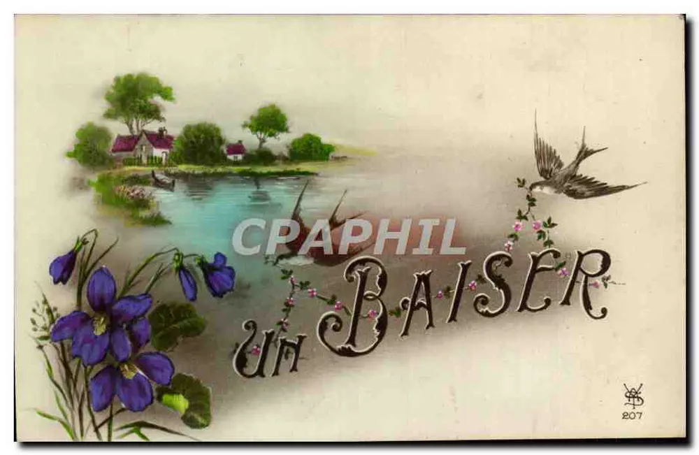 Paysage fluvial — maison au bord de l'eau — éditeur Y. B. n° 807 - Recto