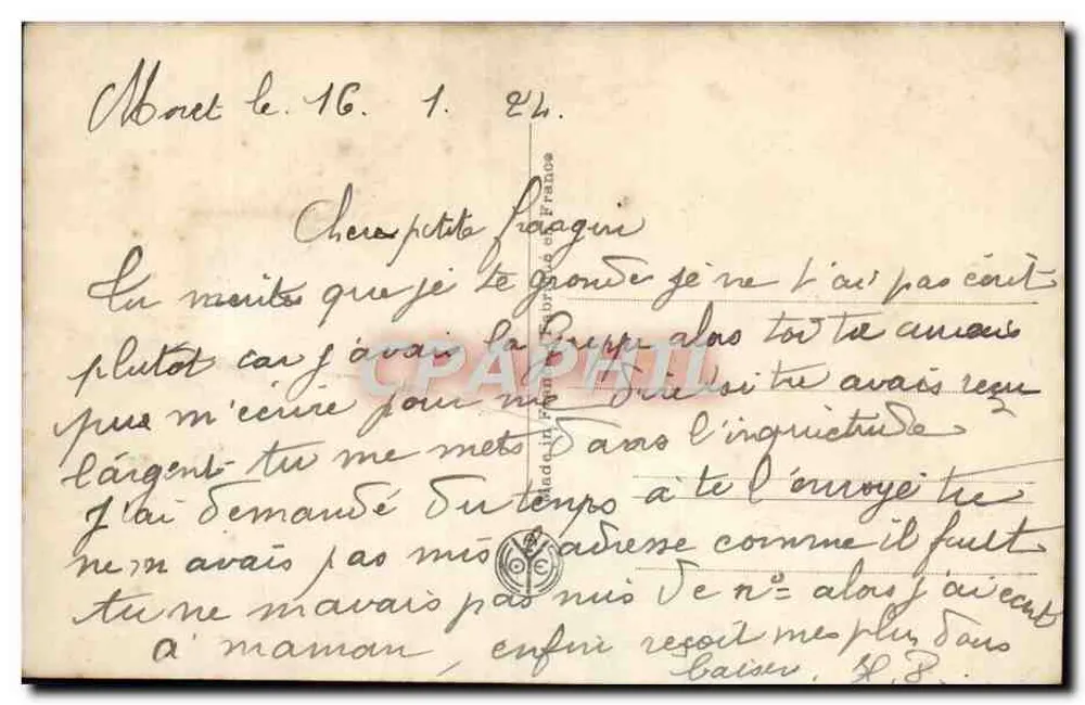 Paysage fluvial — maison au bord de l'eau — éditeur Y. B. n° 807 - Verso